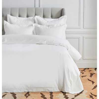 EY Essentials Hemstitch White Queen Duvet Cover