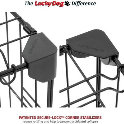 Medium Black Wire Dog Crate with Sliding Doors
