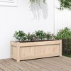 vidaXL Garden Planter Natural wood tone Solid pine wood Large - 2 of 4