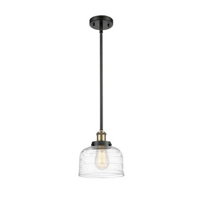 Bell - 1 Light Stem Hung Mini Pendant In Industrial Style-10 Inches Tall and 8 Inches Wide