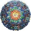 Chloe Lighting Blossom Tiffany-Glass Round Window Panel 21" Wide - 2 of 4