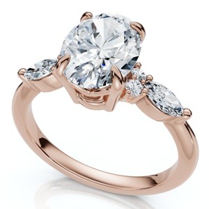 Pompeii3 1 3/4Ct Oval Diamond Nadia Engagement Ring 14k Gold or Platinum Lab Created - 1 of 4