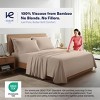 Kickoff Home Viscose from Bamboo Sheets Set 300 Thread Count 100% Organic Bamboo Viscose Cooling Bedding Sheets Hot Sleepers, Flat, Fitted, Pillowcase - 2 of 4