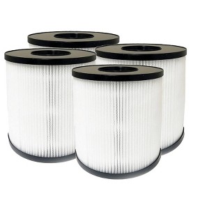 Nispira 3-in-1 True HEPA Activated Carbon Filter Replacement For Bissell MYair Pro Hub Air Purifier 3139A 2905A Part 3069 3389. 4 Packs - 1 of 4