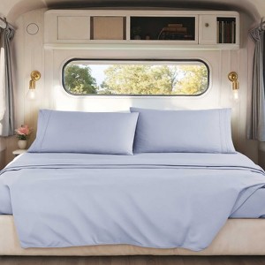 Nestl RV Queen Sheets, Super Soft 4PC Microfiber Sheet Set for Camper, Short Queen Sheets - 1 of 4