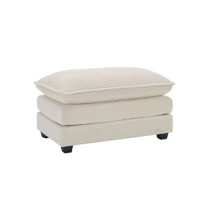 NicBex Modern 37" Rectangle Ottomans Wood Footstools with Corduroy Fabric for Bedroom and Living Room - 1 of 3