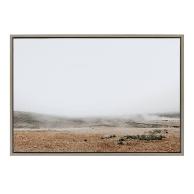 23" x 33" Sylvie Fogged Landscape Framed Wall Canvas by Alicia Abla Gray - Kate & Laurel All Things Decor