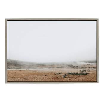 23" x 33" Sylvie Fogged Landscape Framed Wall Canvas by Alicia Abla Gray - Kate & Laurel All Things Decor