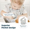 Tiny Twinkle Mess-Proof and Waterproof Baby Food Bib for Boys or Girls, Machine Washable and BPA-Free w/Adjustable Closure - 3 of 4