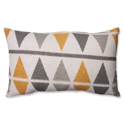 Pillow Perfect Ikat Argyle Birch Rectangular Throw Pillow - .5" - Gray