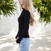 Anna-Kaci Women's Long Sleeve Fitted Mock Neck Top with Stretch Fabric - 2 of 4