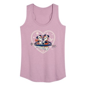Women's - Disney - Ski Lift Heart Graphic Racerback Tank - 1 of 4