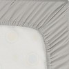 Everyday Kids Gray Fitted Crib Sheet – Soft 100% Microfiber – Fits Standard Crib Mattress 28" x 52" – Breathable Baby Nursery Bedding - 4 of 4