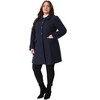 Agnes Orinda Women's Plus Size Single Breasted Long Sleeve Fleece Warm Overcoats - 3 of 4