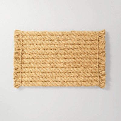 18"x30" Chunky Twisted Rope Coir Doormat Tan - Hearth & Hand™ with Magnolia