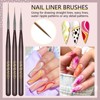 Saviland Pro Gel Nail Kit - 8PC Artist Brushes Set with Liner & Gel Polish Tools for French Carving Design. (Size: 8 Count) - 2 of 4