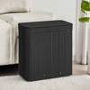 39.6 Gals Laundry Hamper Basket Bamboo Laundry Basket with Lid Removable Machine Washable with Handles - 4 of 4