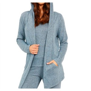 Women's Open Hoodie Duster - french kyss - 1 of 2