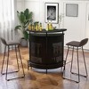 Tangkula 4-Tier Metal Home Bar Unit Liquor Bar Table w/Storage Shelves & 3 Glass Holders - 2 of 4