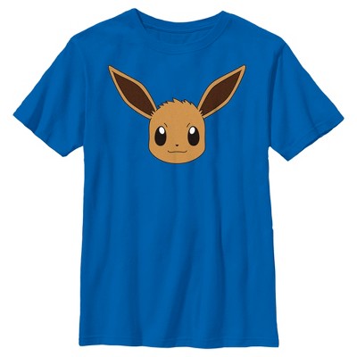 Pokemon Eevee Face Young Men's Short Sleeve Tee Shirt,  Black/Charcoal, Small : Clothing, Shoes & Jewelry