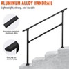 Hand Rails for Outdoor Steps, Aluminium Alloy Stair Railing with Installation Kit,  Porch Handrails for Concrete Exterior Steps - 4 of 4