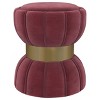 Grungis Round Upholstered Ottoman Bench,Backless Sofa Chair with Wood Framework for Living Room Bedroom Office - 3 of 4