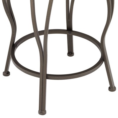 Colton Glitter Brown Swivel Bar Stools with Cushioned Seat, Set of 2