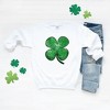 Simply Sage Market Women's Graphic Sweatshirt Green Glitter Shamrock - L - White - image 3 of 3