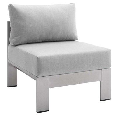 Modway Shore Sunbrella® Fabric Aluminum Outdoor Patio Armless Chair