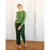 Leveret Womens Cotton Top Flannel Pant Pajamas - 2 of 3