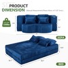 VASIP  Queen Size Foldable Sofa Bed, Plush Futon Sofa , Supportive High-Density Foam,  Convertible Sleeper Sofa,for Guest Room, Living Room - 3 of 4