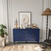 VYNXARIA Elegant 2-Door 3-Drawer Cabinet with Carved Design - Stylish Storage for Any Room - 3 of 4