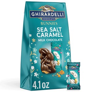 Ghirardelli Easter Milk Chocolate Sea Salt Caramel Bunnies - 4.1oz - 1 of 4