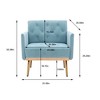 LOVMOR Modern Accent Chair w/Rose Golden feet & Upholstered,leisure single sofa for Living Room Bedroom Office - 3 of 4