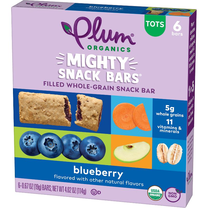 Plum Organics Mighty Snack Bars - Blueberry - 0.67oz/6ct, 5 of 14