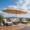 XIZZI 15FT Heavy-Duty Outdoor Market Umbrella W/Sandbags, Patio All-Weather Sandbag Umbrella (Standard/Upgraded/Flagship) - Dark Gray/Khaki/Dark Blue - 2 of 4