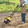 Ironmax Corded Electric Tiller Cultivator, 10 Amp Powerful Foldable Garden Rototiller Red/Yellow - 2 of 4