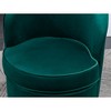 Velvet Contemporary Swivel Accent Chair with Rounded Design and Gold Base - 3 of 4