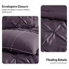 7 Pcs Faux Silk Bedding Set, Solid Color RIAB Royal Style Comforter Set, Tufted Dimensional Design Smooth Edge Comforter with Matching Pillow Cases - 3 of 4