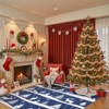 Christmas Area Rug, Washable Non Slip Holiday Carpet with Xmas Tree Reindeer Snowflake, Low Pile Accent Rug for Home - 3 of 4
