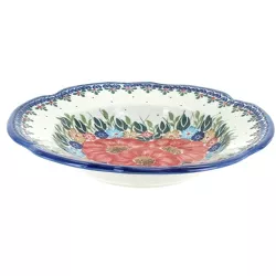 Blue Rose Polish Pottery A258 Andy Soup/Salad Bowl