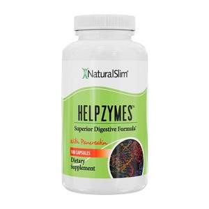 NaturalSlim Helpzymes with HLC Acid & Pancreatin - Digestive Enzymes, 100 Capsules - 1 of 2
