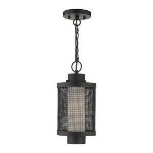 Livex Lighting Nottingham 1 - Light Pendant in  Textured Black - 1 of 4