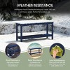 WestinTrends Malibu 55" All Weather HDPE Outdoor Patio Two Shelf Table - 3 of 4