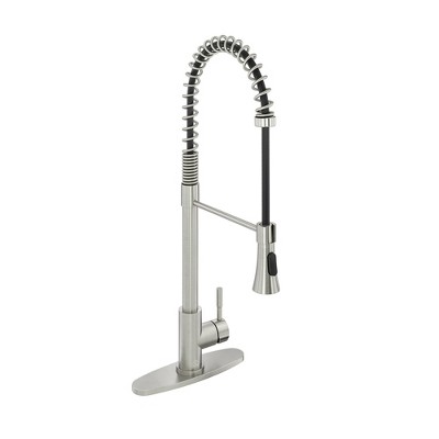 CASAINC Deck Mounted 1-Hole Single Handle Pulldown Kitchen Faucet