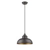 Chloe Lighting IRONCLAD Industrial-Style 1 Light Rubbed Bronze Ceiling Mini Pendant 12" Wide - 2 of 2