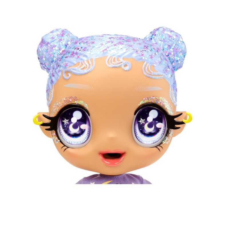 Glitter Babyz Selena Stargazer with 3 Magical Color Changes Baby Doll - Pastel Purple Glitter Hair, 4 of 8