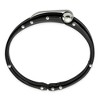 Black Bow Jewelry Men's Two Tone Stainless Steel & Black Pvc 10mm Hinged Bangle Bracelet - 2 of 4