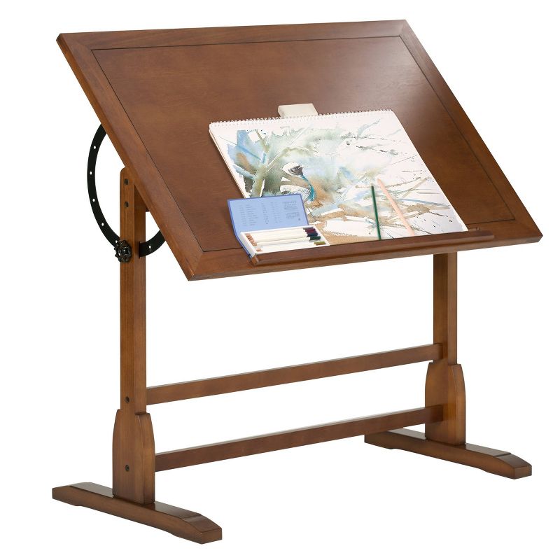 42&#34; Canvas &#38; Color Retro Wood Table Rustic Oak - Studio Designs, 3 of 10