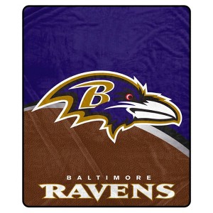NFL Baltimore Ravens Gameball Ultra Soft Tailgate Throw Blanket - 1 of 2